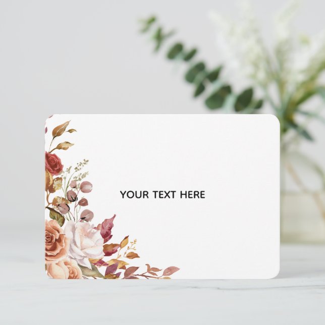 Create Your Own Floral Response Card (Standing Front)