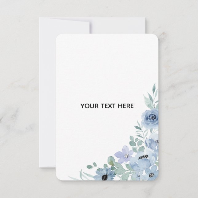 Create Your Own Floral  RSVP Card (Front)