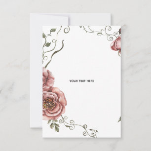 Create Your Own floral  RSVP Card