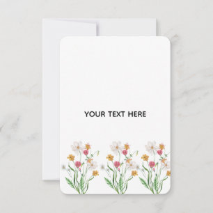 Create Your Own Floral  RSVP Card