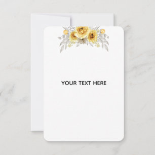 Create Your Own Floral  RSVP Card