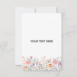 Create Your Own Floral  RSVP Card