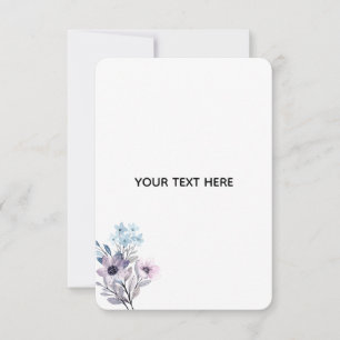 Create Your Own Floral  RSVP Card