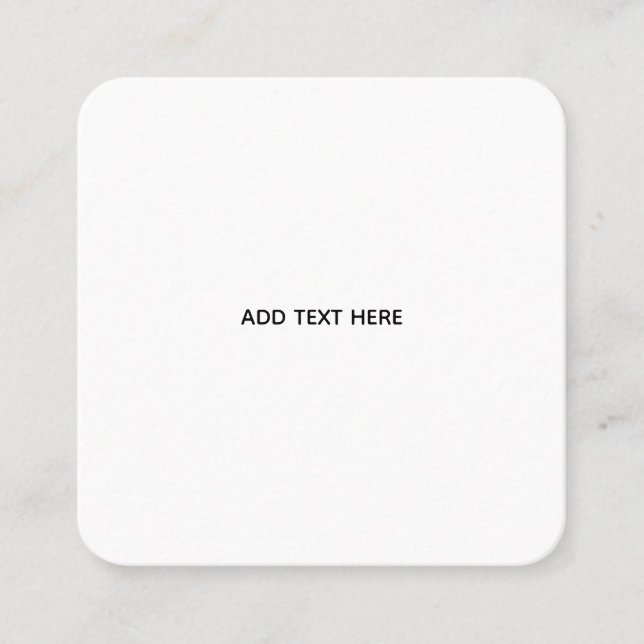 Create Your Own Floral  Square Business Card (Front)