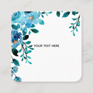 Create Your Own Floral Square Business Card