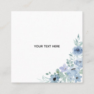 Create Your Own Floral  Square Business Card