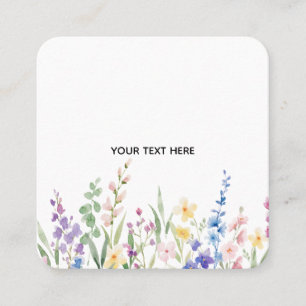 Create Your Own Floral Square Business Card