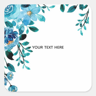 Create Your Own Floral Square Sticker