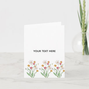Create Your Own Floral  Thank You Card