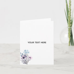 Create Your Own Floral  Thank You Card