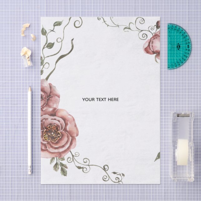 Create Your Own floral  Tissue Paper (Craft)