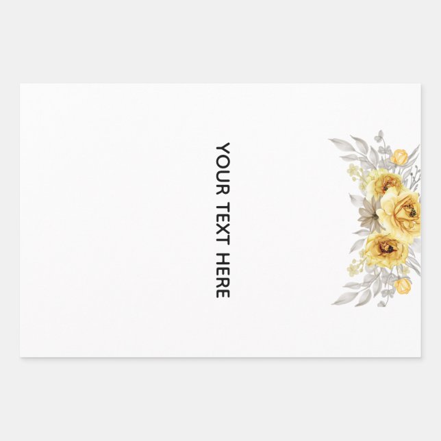 Create Your Own Floral  Wrapping Paper Sheet (Front)