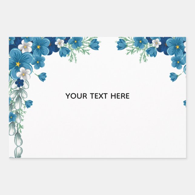 Create Your Own Floral Wrapping Paper Sheet (Front)