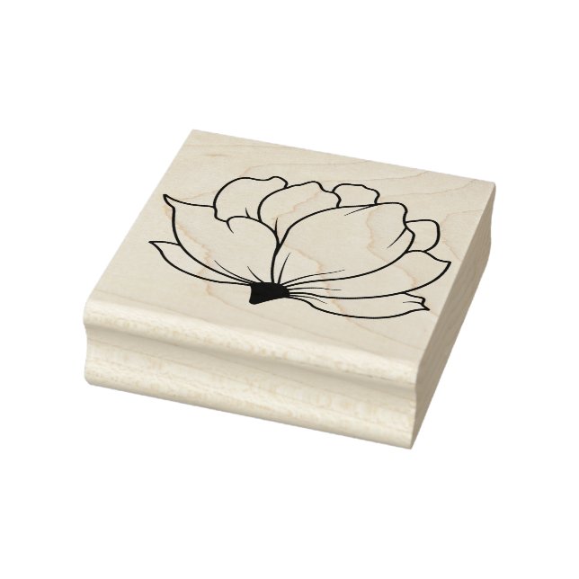 Create Your Own Flower Bud Floral Rubber Stamp (Stamp)
