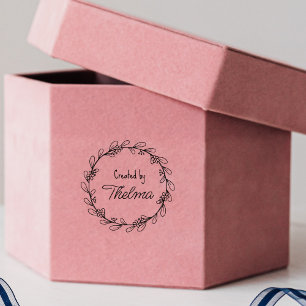 Create Your Own Flower Logo Rubber Stamp