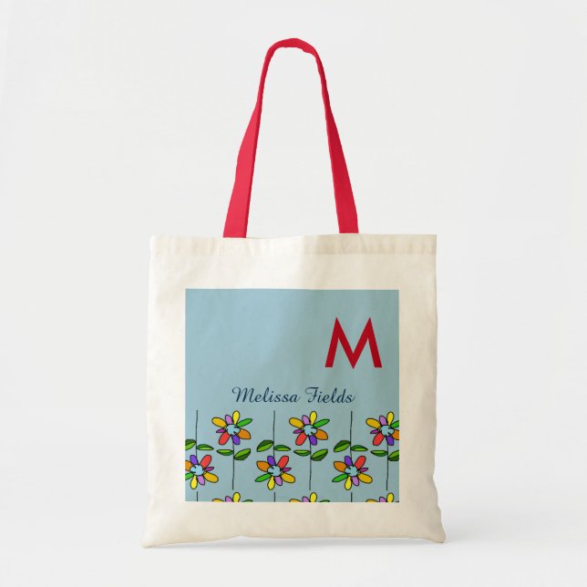 create your own flower tote bag (Front)