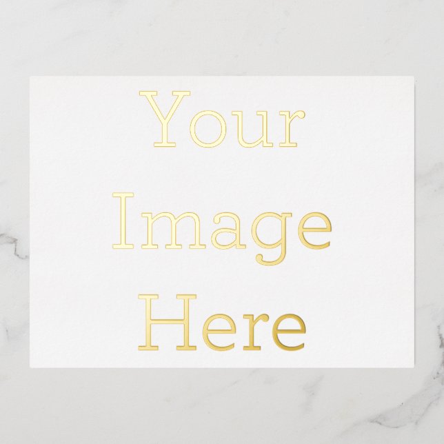 Create Your Own 4.25" x 5.6" Foil Holiday Post Card Foil Holiday Postcard (Front)