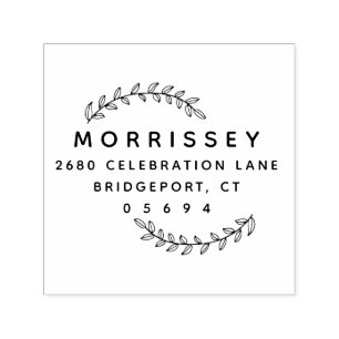 Create Your Own   Foliage Modern Return Address Self-inking Stamp