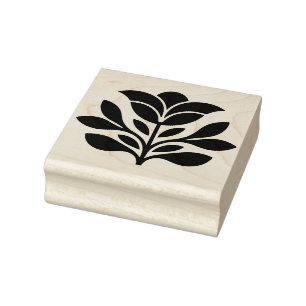 Create Your Own Folk Art Stenciled Tulip Flower Rubber Stamp