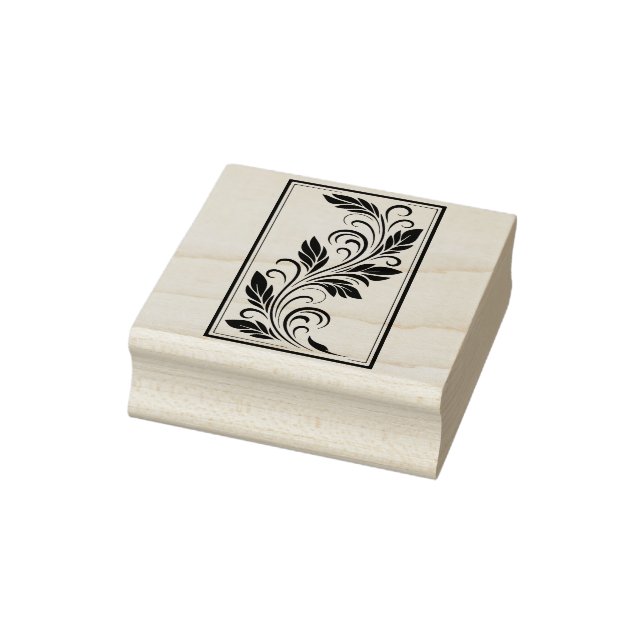 Create Your Own Framed Fancy Leafy Vine Floral Rubber Stamp (Stamp)