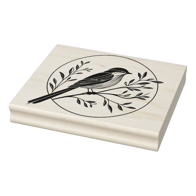 Create Your Own Framed Leafy BIrd Tree Branches Rubber Stamp (Stamp)