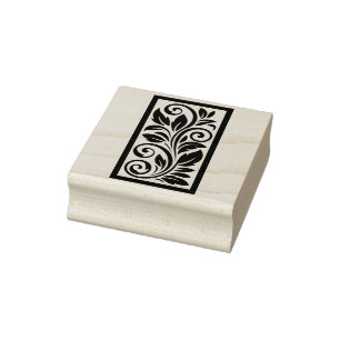 Create Your Own Framed Leafy Vines Floral Rubber Stamp