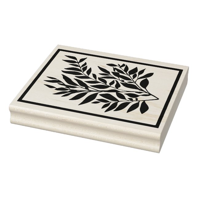 Create Your Own Framed Long Leaf Foliage Floral Rubber Stamp (Stamp)