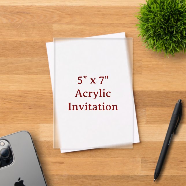 Create Your Own Frosted Acrylic Invitations (Insitu (Invitation Card))