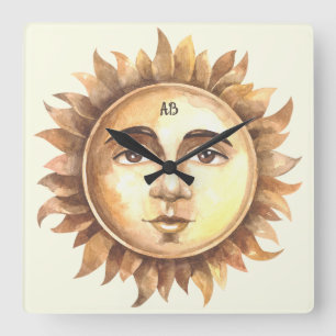 Create Your Own Full Sun Square Wall Clock