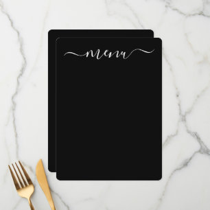 Create Your Own Fully Customised Black Menu