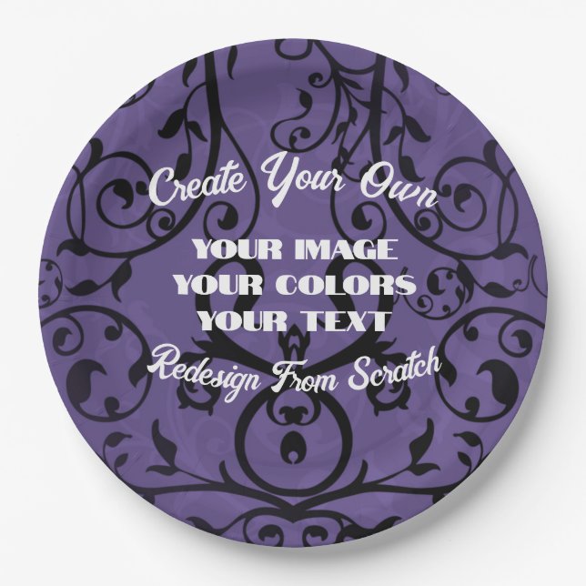 Create Your Own Fully Customised Paper Plate (Front)