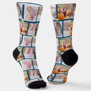 Create your own Fun 5-photo collage Crew Socks