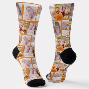 Create your own Fun 5-photo collage Crew Socks