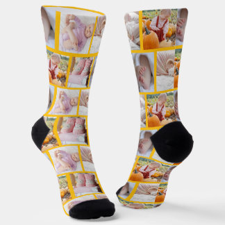 Create your own Fun 5-photo collage Crew Socks