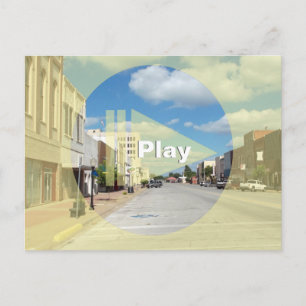 Create Your Own Fun Play Button Over Your Photo Postcard