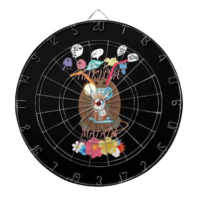 Create Your Own Fun Summer Time Beach Party Ideas Dartboard (Front)