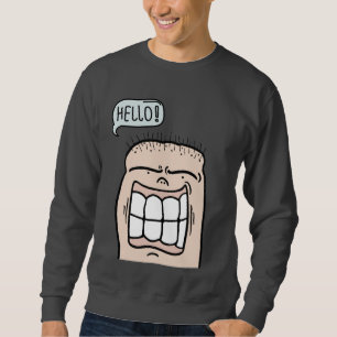 Create your own Funny face says hello Sweatshirt