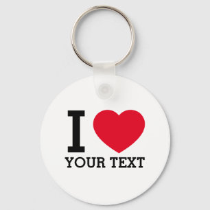 Create Your Own Funny I love Key Ring