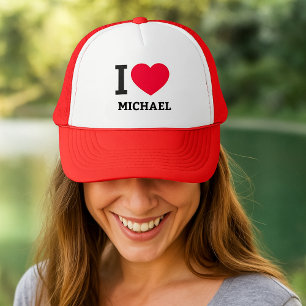 Create Your Own Funny I love  Trucker Hat