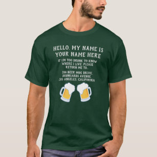 Create your Own Funny Ireland Beer Drinking T-Shirt