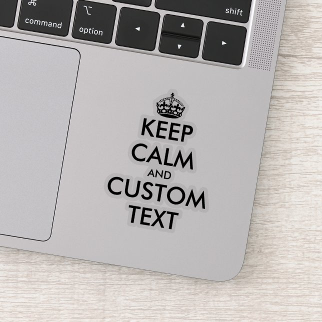 Create your own funny keep calm laptop sticker (Detail)