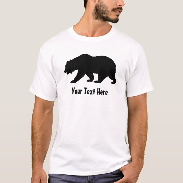 Create Your Own Funny Papa Bear Name T-Shirt (Front)