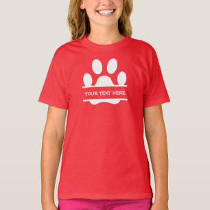 Create Your Own Funny Paw Print Personalised  T-Shirt