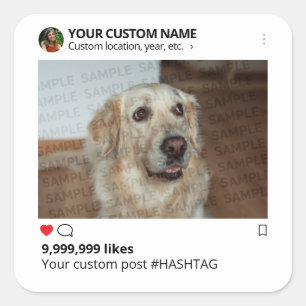 Create your Own Funny Social Media Viral DIY Square Sticker