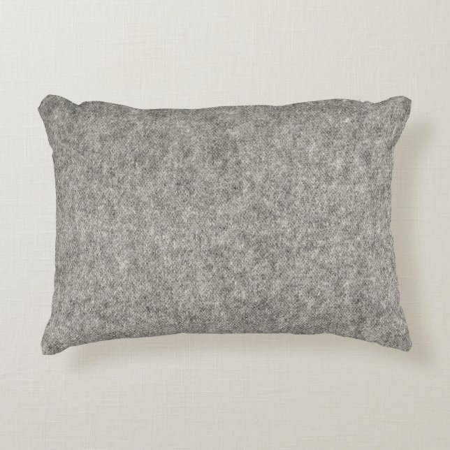Create your own | Furry grey fabric Decorative Cushion (Front)