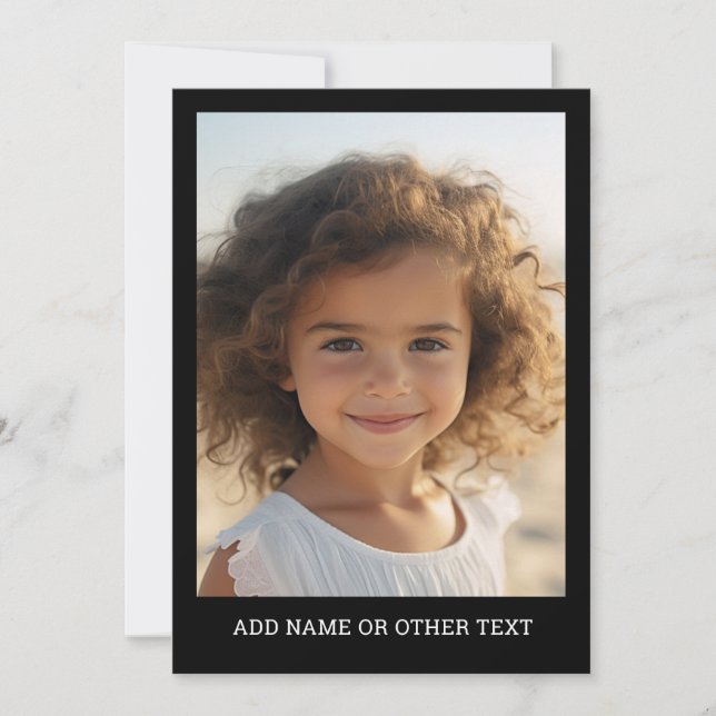 Create Your Own Gallery Art - Black Border Holiday Card (Front)
