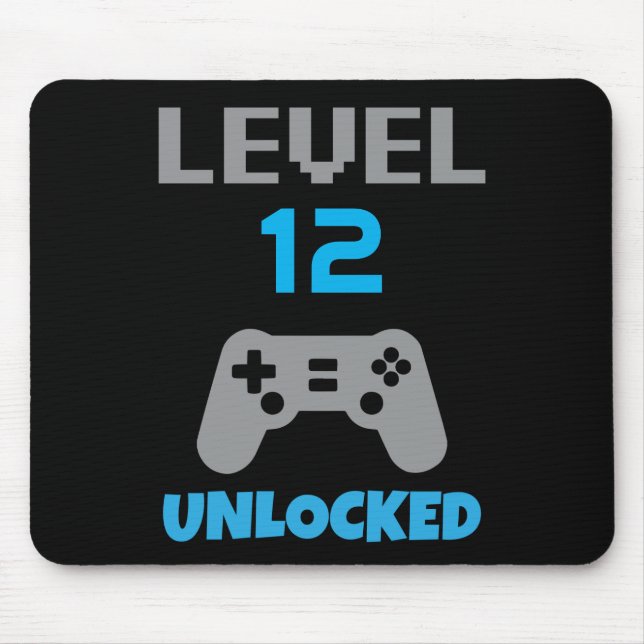 Create Your Own Gamer Level Gaming Template Mouse Mat (Front)