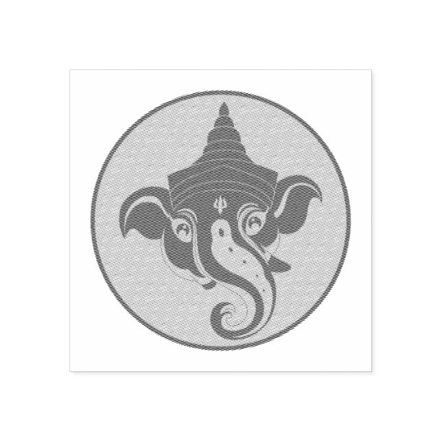 Create Your Own Ganesh Face Rubber Stamp (Imprint)