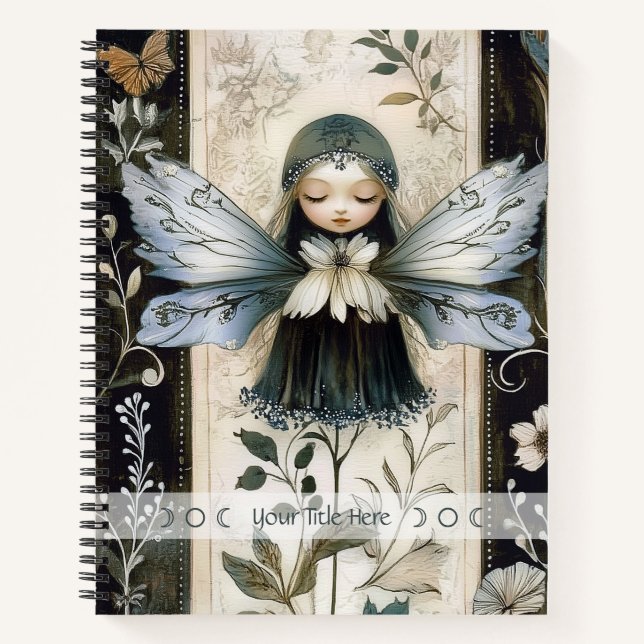 Create Your Own Garden Fairy Botanical Notebook (Front)