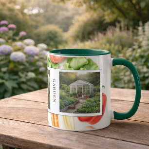 Create your own garden photos monogrammed mug